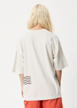 Afends Womens Shining - Recycled Oversized T-Shirt - Off White - Afends womens shining   recycled oversized t shirt   off white 