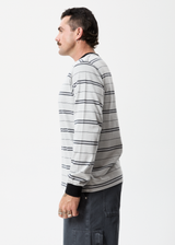 Afends Mens Transit - Recycled Stripe Long Sleeve T-Shirt - Glacier - Afends mens transit   recycled stripe long sleeve t shirt   glacier 