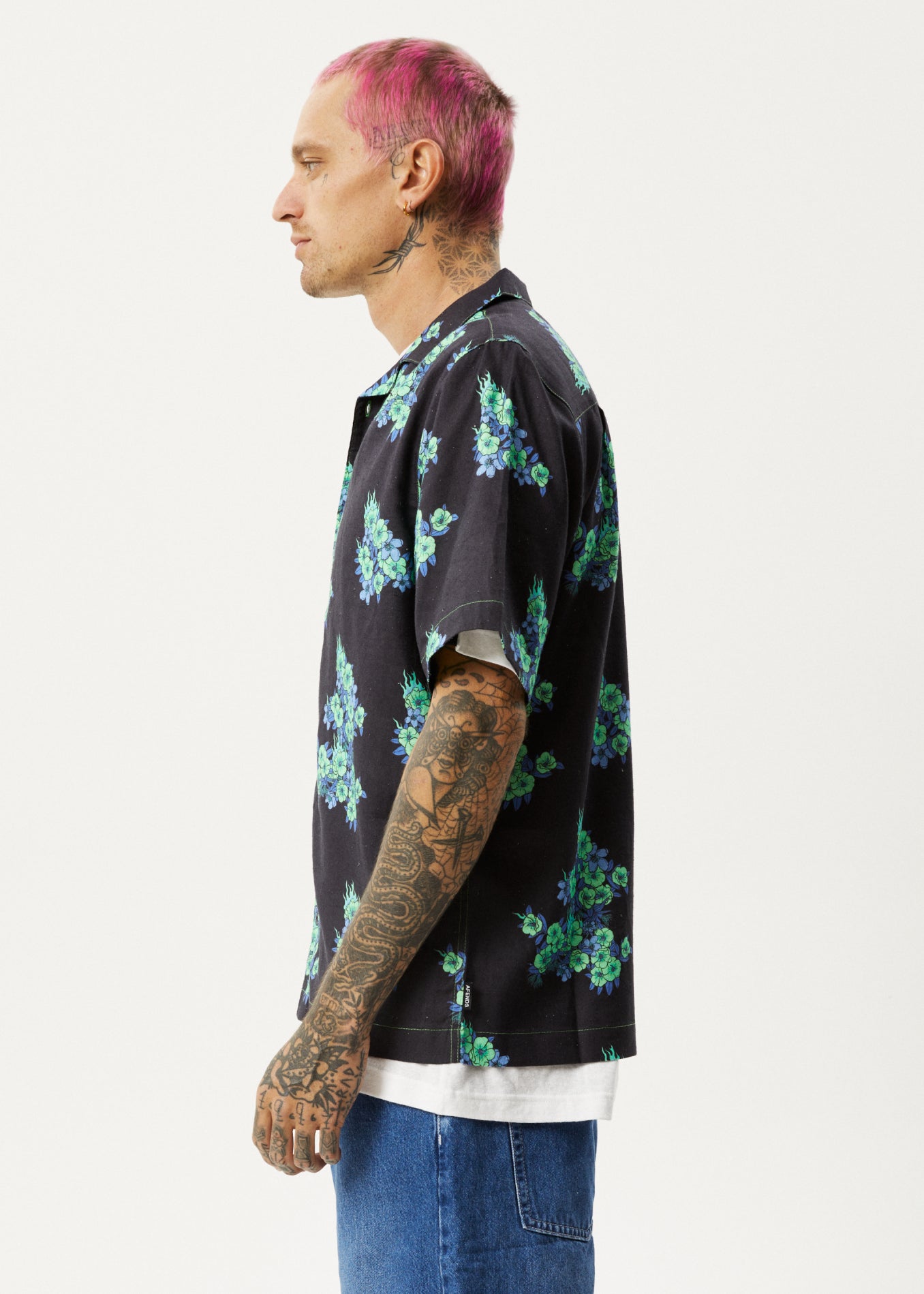 Afends Unisex House Of Darwin - Unisex Hemp Cuban Short Sleeve