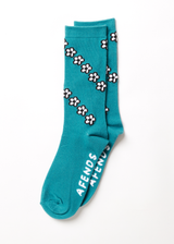 Afends Unisex Back To It - Recycled Crew Socks - Azure - Afends unisex back to it   recycled crew socks   azure 