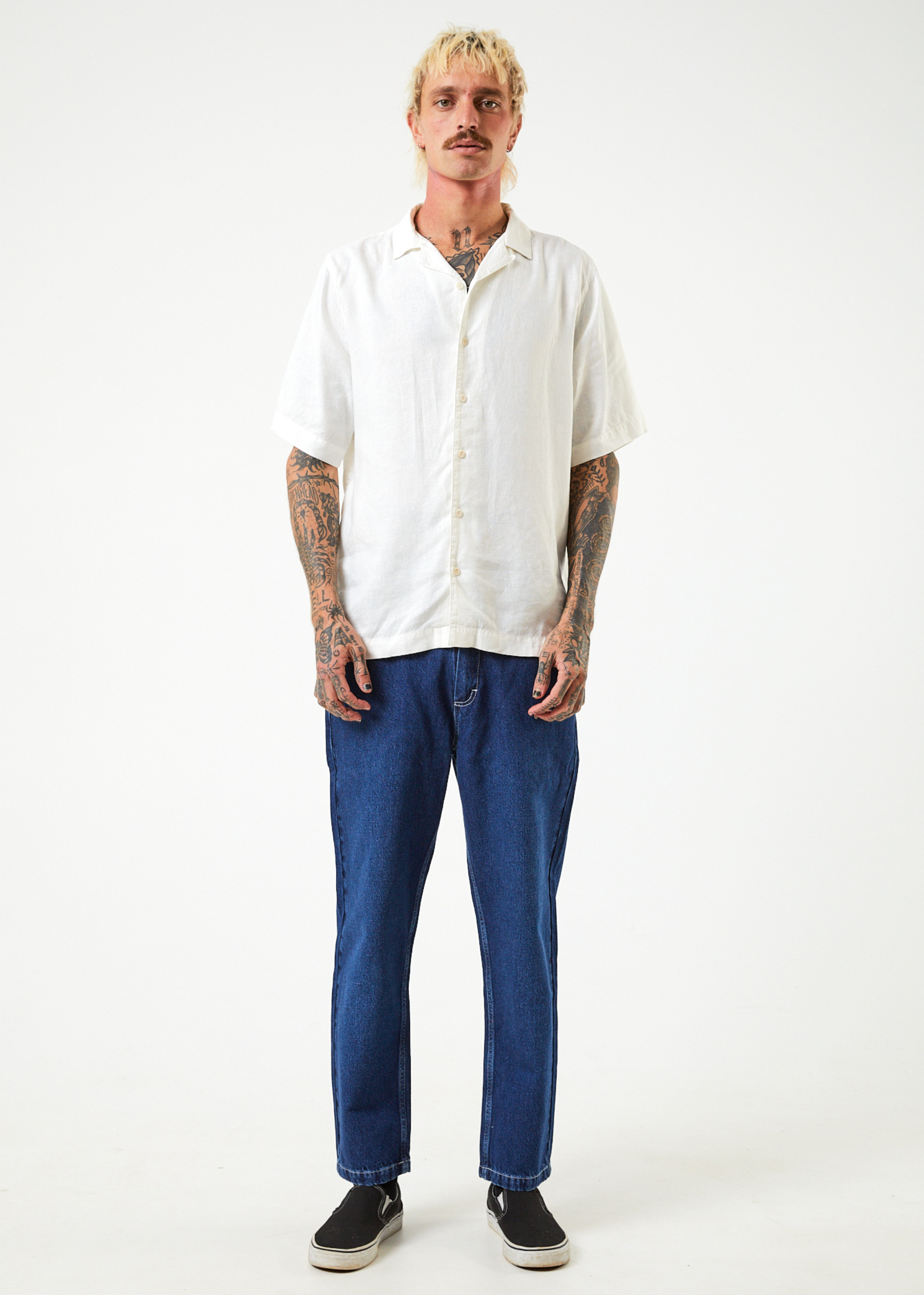 AFENDS Mens Ninety Twos - Denim Relaxed Jean - Original Rinse