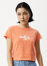 AFENDS Womens Surf - Baby T-Shirt - Peach - Afends womens surf   baby t shirt   peach 