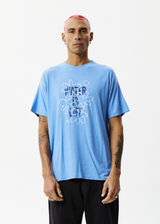 Afends Mens Waterfall - Boxy Graphic T-Shirt - Arctic - Afends mens waterfall   boxy graphic t shirt   arctic 