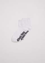 AFENDS Unisex Revolution - Crew Socks - White - Afends unisex revolution   crew socks   white a220669 wht os