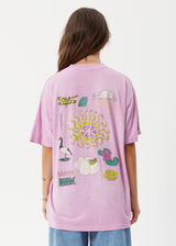 Afends Unisex Seasons - Unisex Hemp Boxy Graphic T-Shirt - Worn Candy - Afends unisex seasons   unisex hemp boxy graphic t shirt   worn candy 