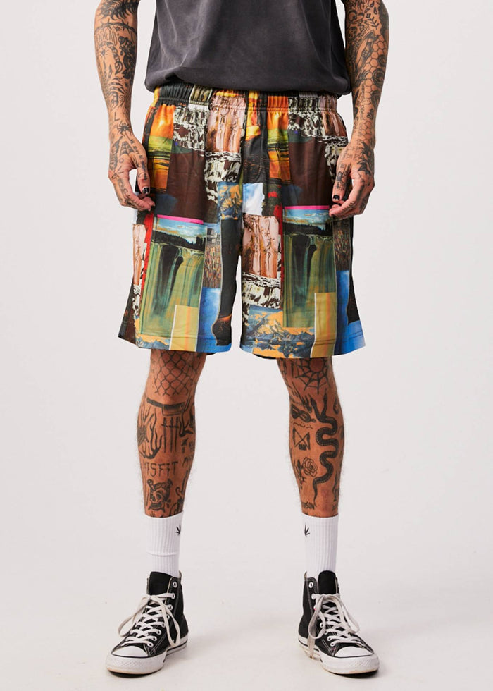 Afends Mens Boulevard - Recycled Baggy Shorts - Multi 