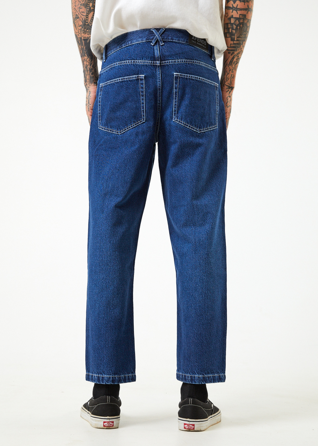 AFENDS Mens Ninety Twos - Denim Relaxed Jeans - Original Rinse 