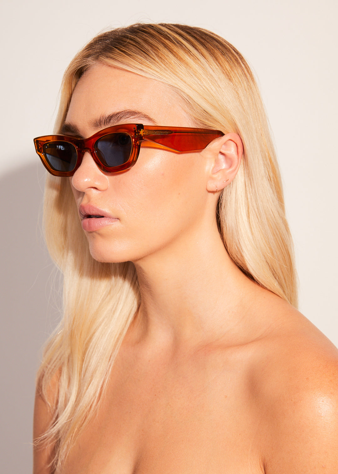 AFENDS Unisex Clementine - Sunglasses - Clear Orange 