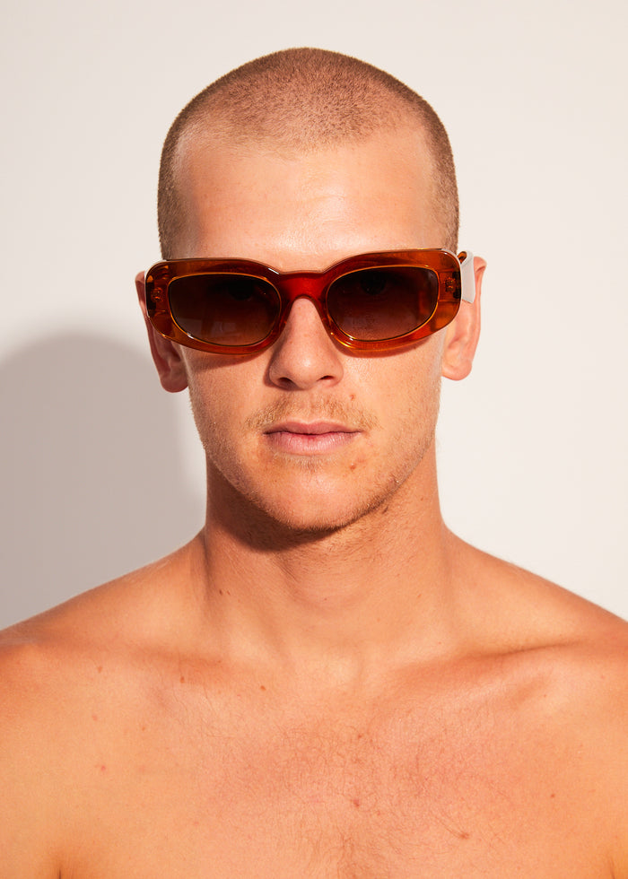 Afends Unisex Super Haze - Sunglasses - Clear Orange 