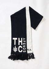 Afends Unisex Homebound - Hemp Knit Scarf - Black - Afends unisex homebound   hemp knit scarf   black a222672 blk os