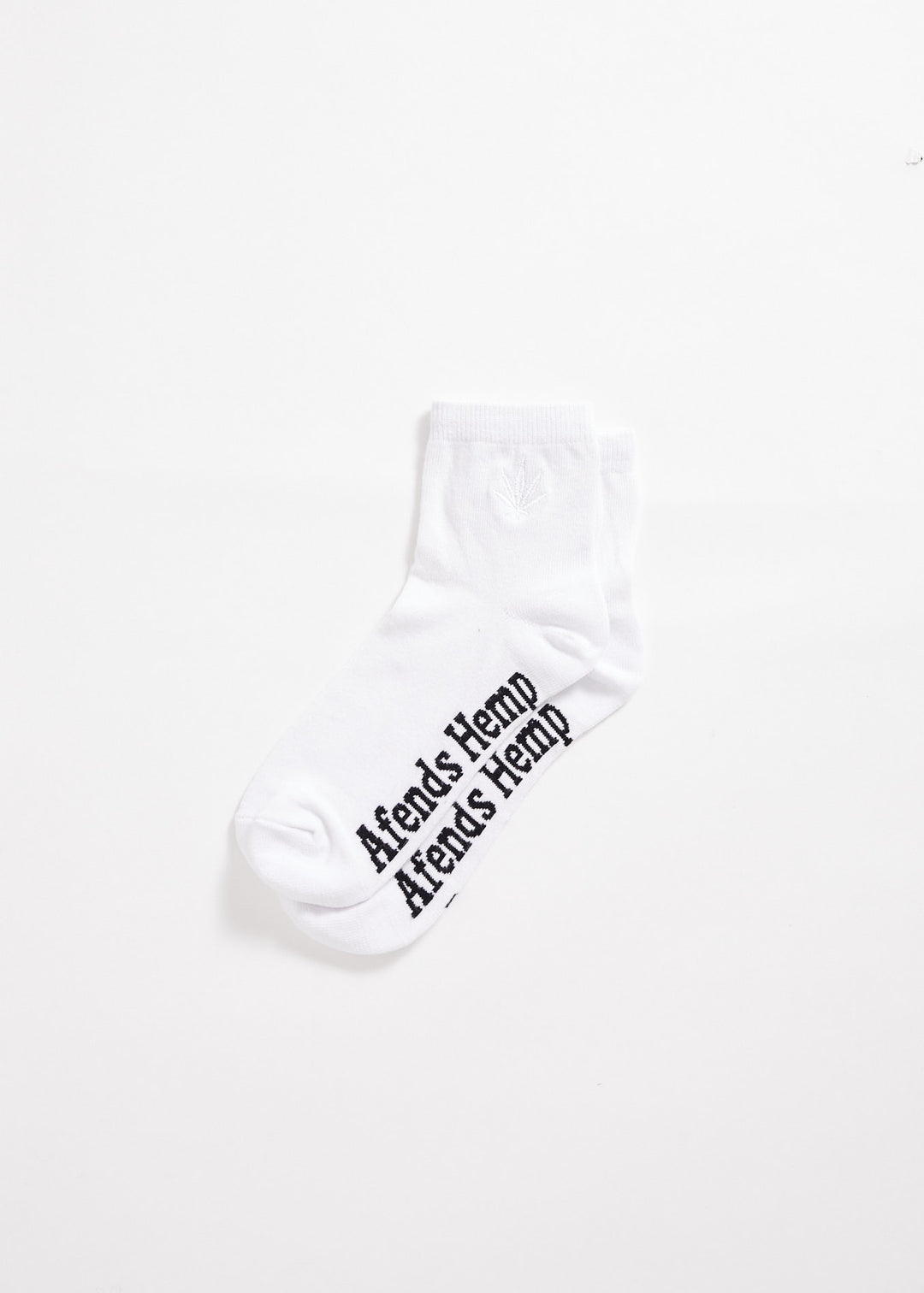 AFENDS Unisex Happy - Ankle Socks One Pack - White / White 