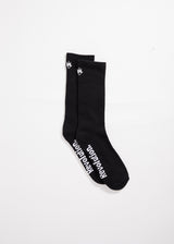 Afends Unisex Flame - Hemp Socks One Pack - Black - Afends unisex flame   hemp socks one pack   black a204670 blk os