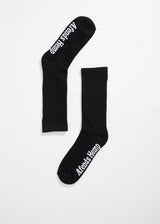 Afends Unisex Flame - Hemp Socks One Pack - Black - Afends unisex flame   hemp socks one pack   black 