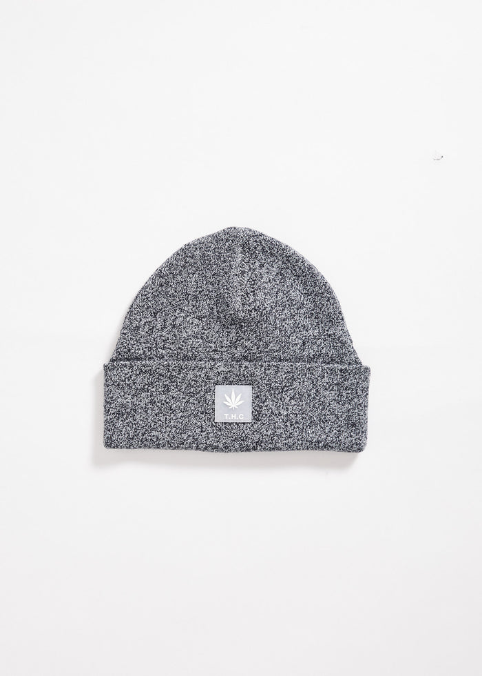 Afends Unisex White Noise - Hemp Knitted Beanie - Black Speckle A214621-BLP-OS