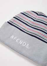 Afends Unisex Supply - Recycled Stripe Beanie - Shadow - Afends unisex supply   recycled stripe beanie   shadow 
