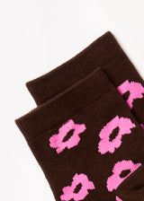 Afends Unisex Digital Holiday - Recycled Crew Socks - Coffee - Afends unisex digital holiday   recycled crew socks   coffee 