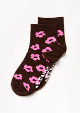 Afends Unisex Digital Holiday - Recycled Crew Socks - Coffee - Afends unisex digital holiday   recycled crew socks   coffee 