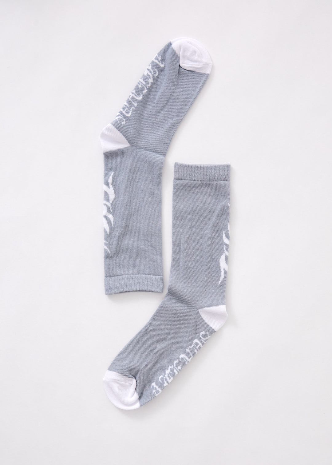 AFENDS Unisex Tribal - Organic Crew Socks - Silver 