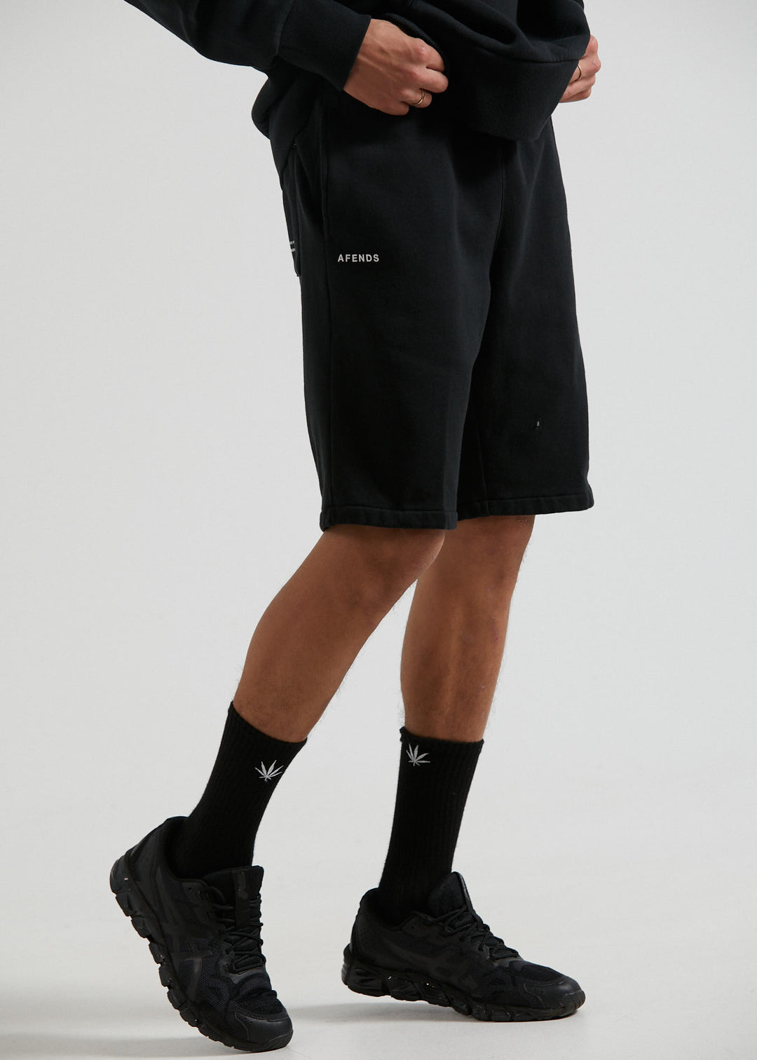 AFENDS Unisex Razor - Unisex Sweat Shorts - Black 