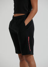 Afends Unisex Razor - Unisex Organic Sweat Shorts - Black - Afends unisex razor   unisex organic sweat shorts   black 