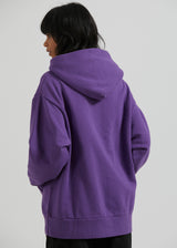 Afends Unisex Razor - Unisex Organic Oversized Hoodie - Faded Purple - Afends unisex razor   unisex organic oversized hoodie   faded purple 