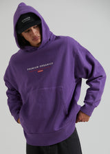 Afends Unisex Razor - Unisex Organic Oversized Hoodie - Faded Purple - Afends unisex razor   unisex organic oversized hoodie   faded purple u221506 fpl xs