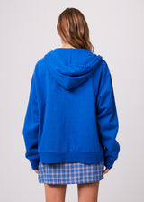 Afends Unisex Rolled Up - Unisex Hemp Zip Up Hoodie - Electric Blue - Afends unisex rolled up   unisex hemp zip up hoodie   electric blue 