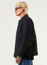 Afends Unisex Octave - Unisex Recycled Puffer Jacket - Black - Afends unisex octave   unisex recycled puffer jacket   black 
