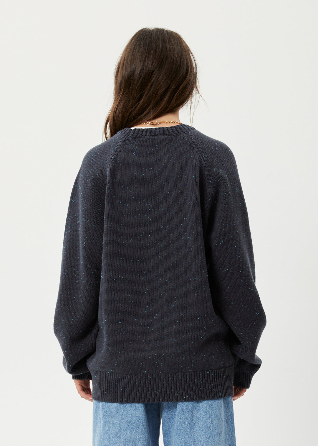 AFENDS Unisex Solace - Unisex Knit Crew Neck Jumper - Charcoal 