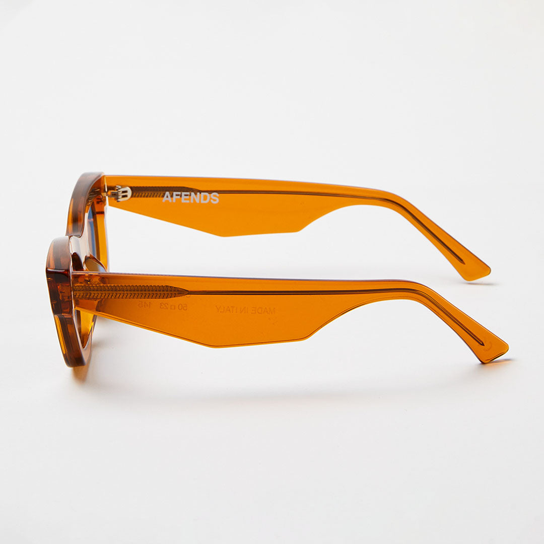 AFENDS Unisex Clementine - Sunglasses - Clear Orange 