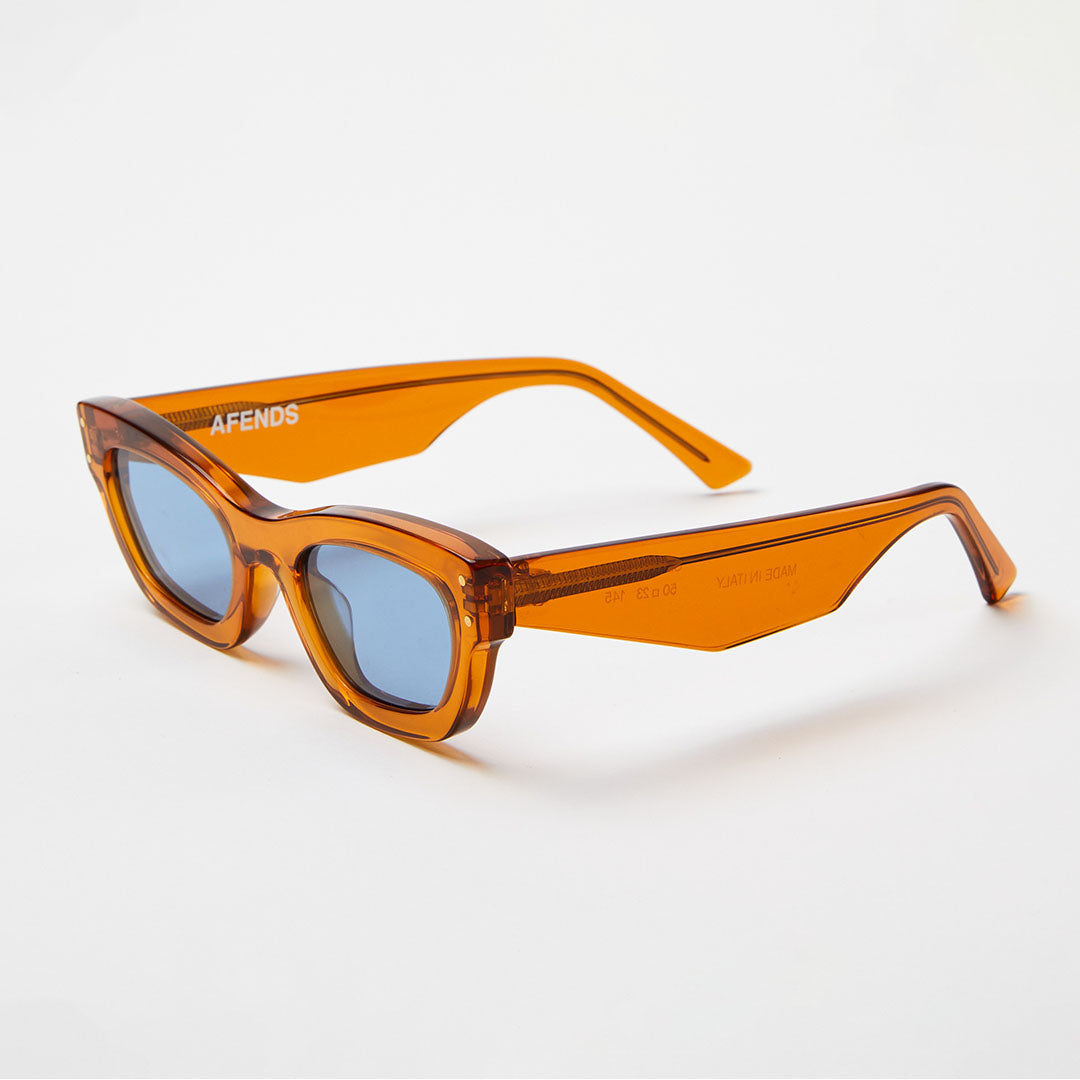 AFENDS Unisex Clementine - Sunglasses - Clear Orange 