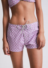 Afends Womens Carlo - Recycled Boardshorts - Candy Check - Afends womens carlo   recycled boardshorts   candy check 
