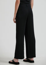 Afends Womens Leni - Recycled Low Rise Suit Pants  - Black - Afends womens leni   recycled low rise suit pants    black 