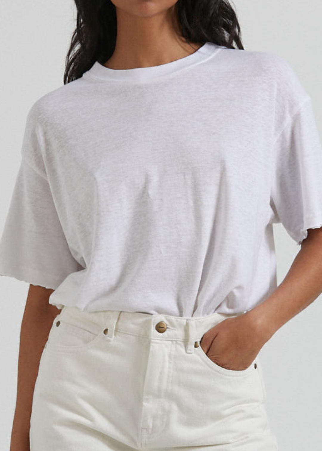 AFENDS Womens Slay - Hemp Oversized Tee - White 