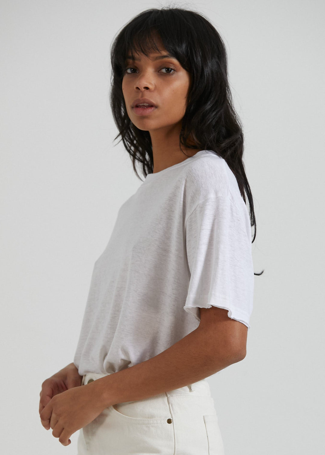 AFENDS Womens Slay - Hemp Oversized Tee - White 