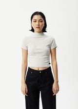 Afends Iconic - Hemp Ribbed T-Shirt - Off White - Afends iconic   hemp ribbed t shirt   off white 