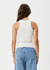 Afends Womens Pearly - Hemp Ribbed Singlet - Off White - Afends womens pearly   hemp ribbed singlet   off white 