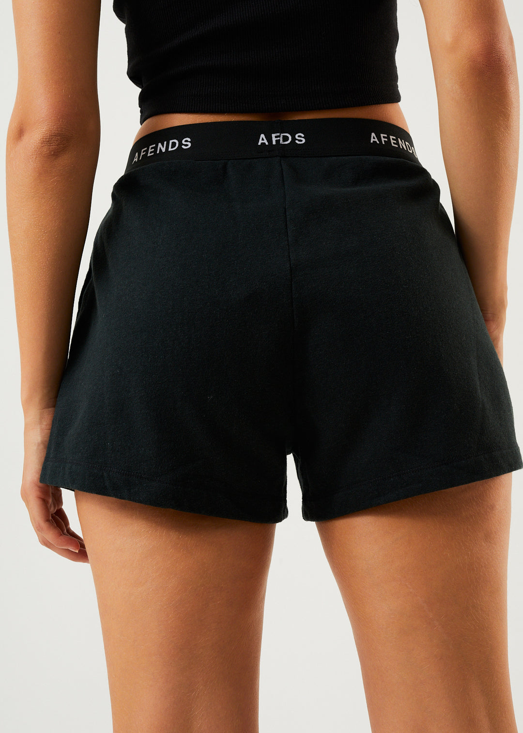 AFENDS Womens Homebase - Sweat Shorts - Black 