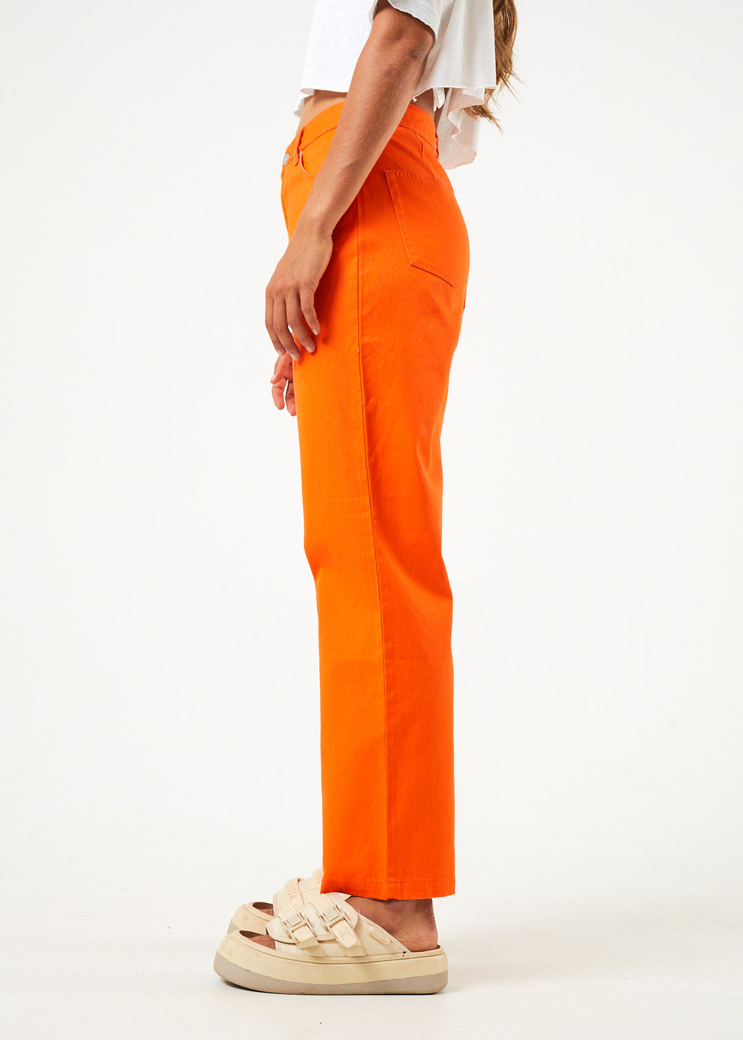 AFENDS Womens Shelby - Wide Leg Pants - Orange 