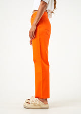 Afends Womens Shelby - Hemp Wide Leg Pants - Orange - Afends womens shelby   hemp wide leg pants   orange 