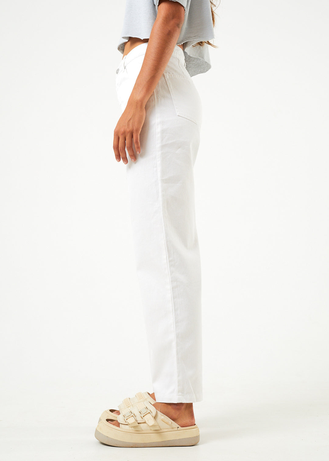 AFENDS Womens Shelby - Wide Leg Pants - White 