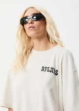 Afends Womens Shining - Recycled Oversized T-Shirt - Off White - Afends womens shining   recycled oversized t shirt   off white 