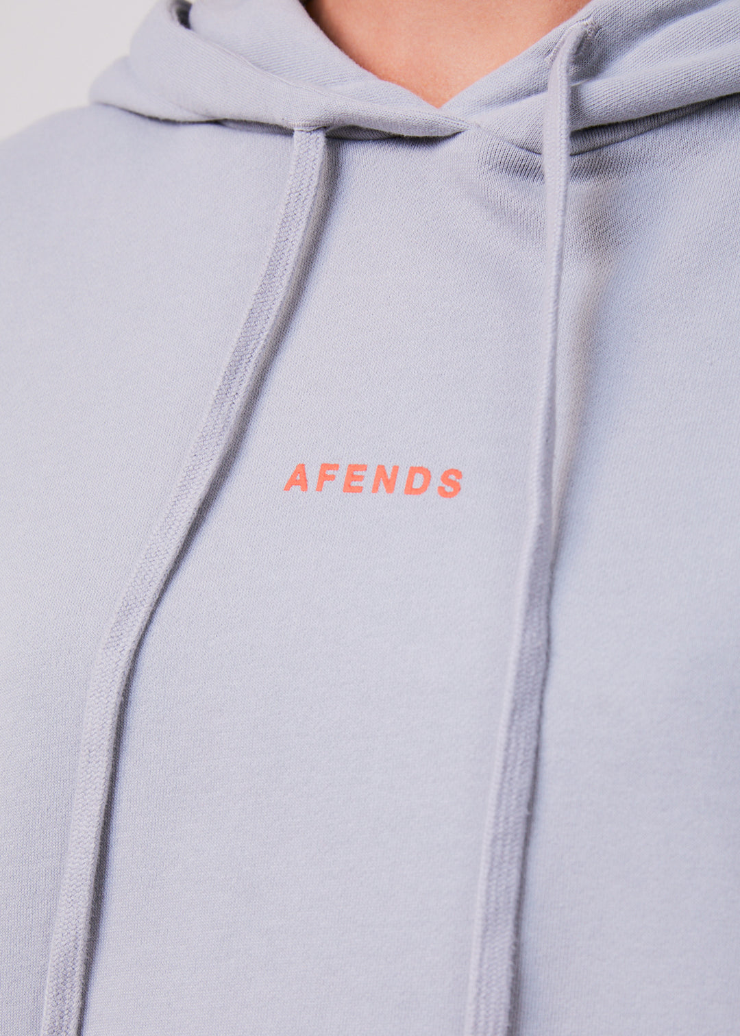 AFENDS Womens Carvings - Cropped Hoodie - Grey 