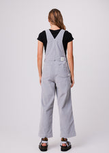 Afends Womens Lucie Attention - Organic Corduroy Overalls - Grey - Afends womens lucie attention   organic corduroy overalls   grey 
