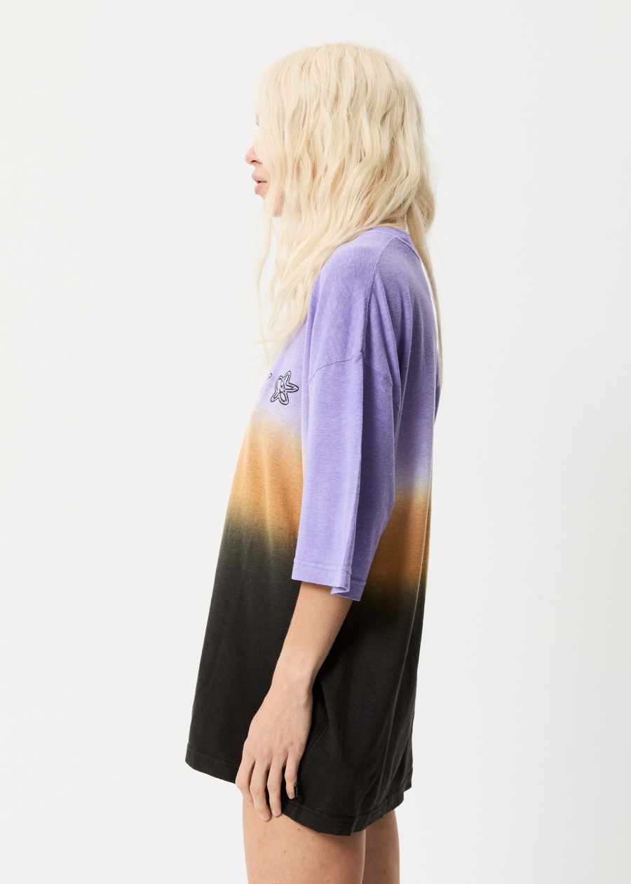 Fixative Women's Hemp Oversized TShirt Plum Afends AU.