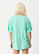 Afends Womens Paradoxic - Hemp Oversized Graphic T-Shirt - Mint - Afends womens paradoxic   hemp oversized graphic t shirt   mint 