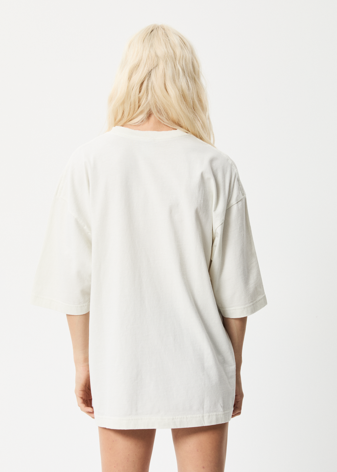 AFENDS Womens Solvie - Oversized Graphic T-Shirt - Off White 