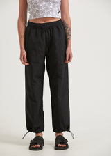 Afends Womens Octave - Recycled Spray Pants - Black - Afends womens octave   recycled spray pants   black 