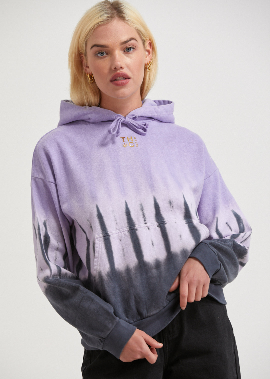 AFENDS Womens Moonshadow - Washed Hoodie - Plum W222501-PLM-XS