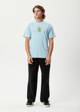 Afends Mens Coasting - Hemp Retro Graphic T-Shirt - Sky Blue - Afends mens coasting   hemp retro graphic t shirt   sky blue 